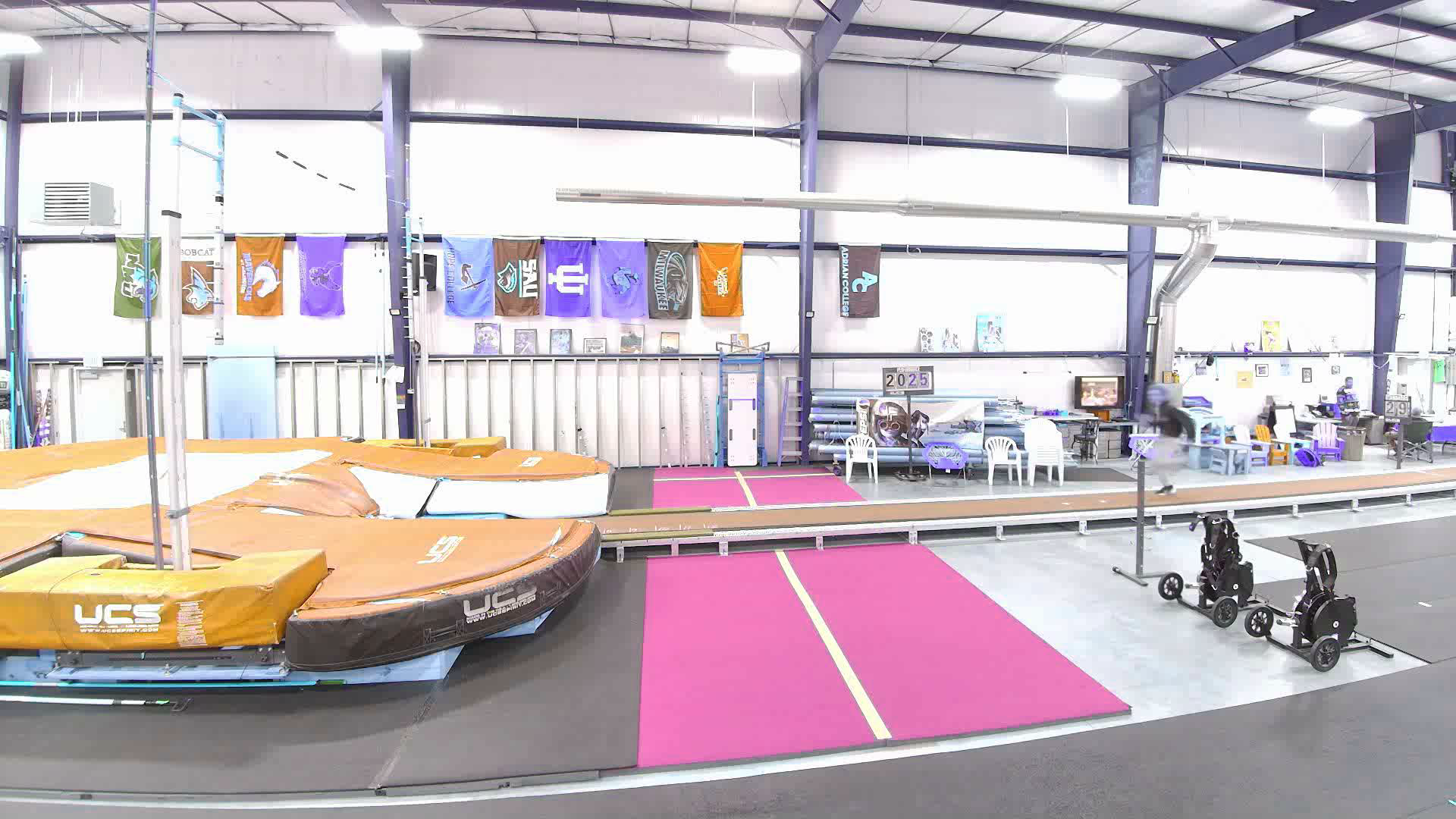 Wide-angle source frame from the pole vault video capture system